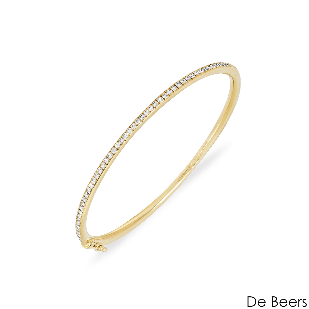 De Beers Yellow Gold Classic Diamond Bangle B102114 De Beers Yellow Gold Classic Diamond Bangle B102114